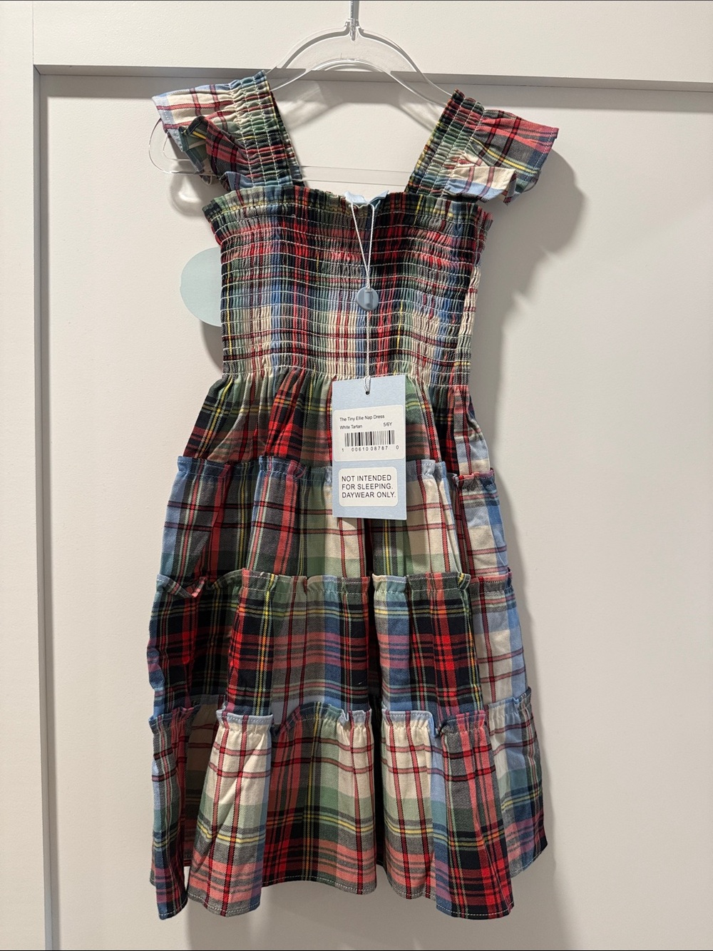 Hill House Multicolor Plaid Smocked Tiered Sundress